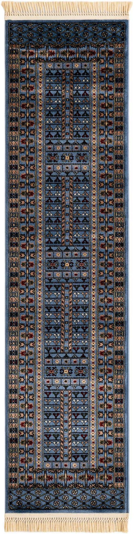Blue 2' x 8' Tekke Runner Area Rug Classic Traditional Vintage Design Carpet for Living Rooms, Dining, Bedrooms, Office Space for Sale at Rug Engine