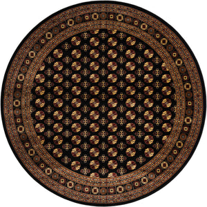 Black 10' x 10' Tekke Round Area Rug Classic Traditional Vintage Design Carpet for Living Rooms, Dining, Bedrooms, Office Space for Sale at Rug Engine
