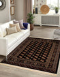 Black 3' 1 x 5' 3 Tekke Rectangle Area Rug Classic Traditional Vintage Design Carpet for Living Rooms, Dining, Bedrooms, Office Space for Sale at Rug Engine