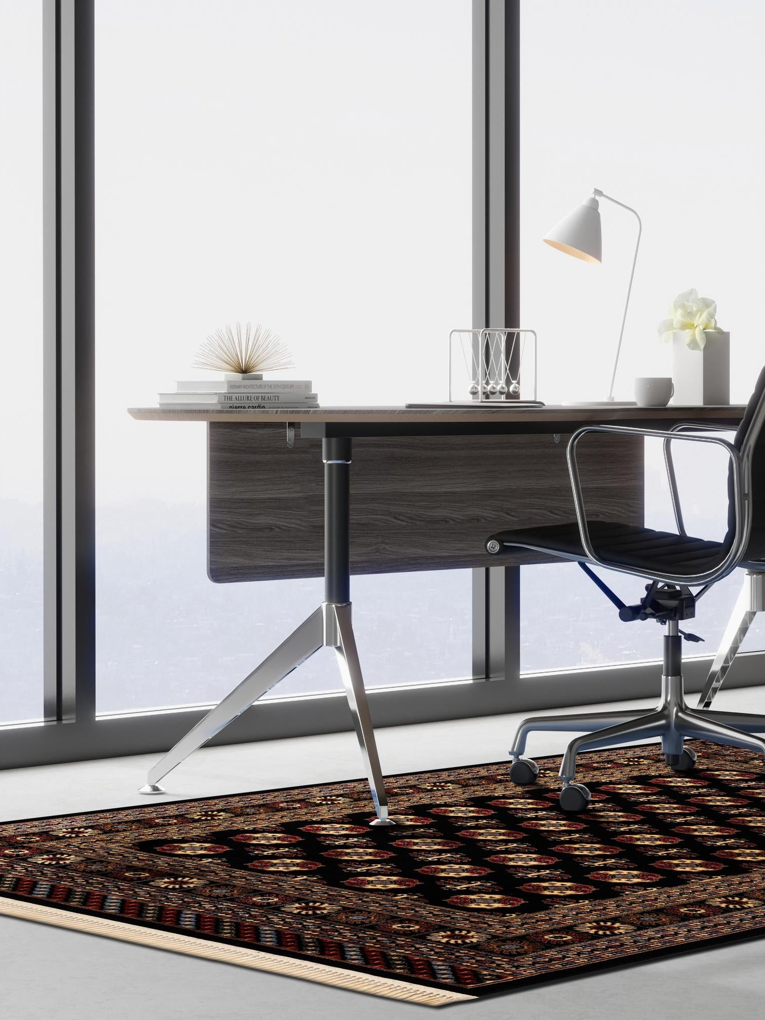 Black 3' 1 x 5' 3 Tekke Rectangle Area Rug Classic Traditional Vintage Design Carpet for Living Rooms, Dining, Bedrooms, Office Space for Sale at Rug Engine