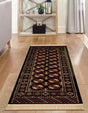 Black 2' 7 x 12' Tekke Runner Area Rug Classic Traditional Vintage Design Carpet for Living Rooms, Dining, Bedrooms, Office Space for Sale at Rug Engine