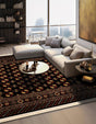 Black 7' 10 x 7' 10 Tekke Square Area Rug Classic Traditional Vintage Design Carpet for Living Rooms, Dining, Bedrooms, Office Space for Sale at Rug Engine