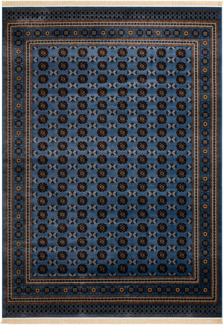 Blue 10' x 14' 1 Tekke Rectangle Area Rug Classic Traditional Vintage Design Carpet for Living Rooms, Dining, Bedrooms, Office Space for Sale at Rug Engine