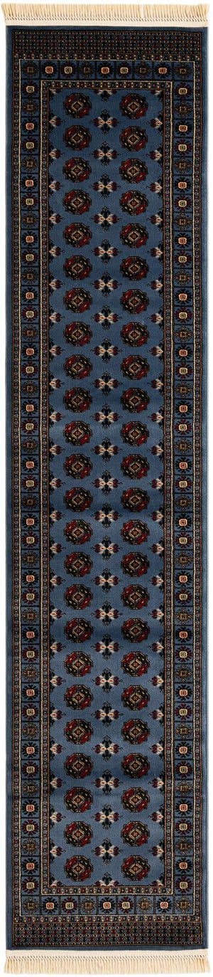 Blue 2' 7 x 12' Tekke Runner Area Rug Classic Traditional Vintage Design Carpet for Living Rooms, Dining, Bedrooms, Office Space for Sale at Rug Engine