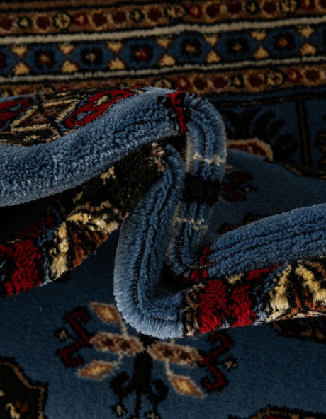 Blue 7' 10 x 10' Tekke Rectangle Area Rug Classic Traditional Vintage Design Carpet for Living Rooms, Dining, Bedrooms, Office Space for Sale at Rug Engine