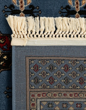 Blue 7' 10 x 7' 10 Tekke Square Area Rug Classic Traditional Vintage Design Carpet for Living Rooms, Dining, Bedrooms, Office Space for Sale at Rug Engine