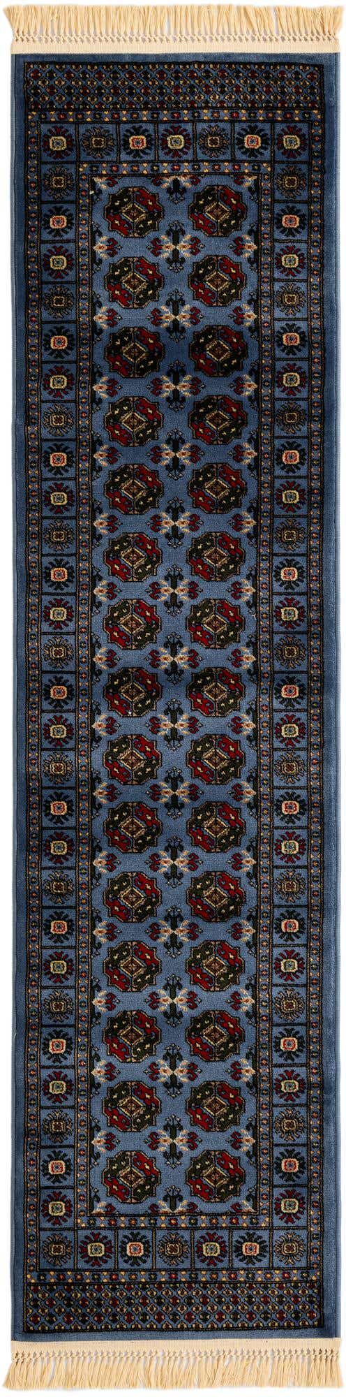 Blue 2' x 8' Tekke Runner Area Rug Classic Traditional Vintage Design Carpet for Living Rooms, Dining, Bedrooms, Office Space for Sale at Rug Engine