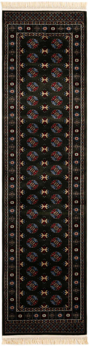 Dark Green 2' 7 x 10' Tekke Runner Area Rug Classic Traditional Vintage Design Carpet for Living Rooms, Dining, Bedrooms, Office Space for Sale at Rug Engine