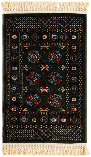 Dark Green 2' x 3' 1 Tekke Rectangle Area Rug Classic Traditional Vintage Design Carpet for Living Rooms, Dining, Bedrooms, Office Space for Sale at Rug Engine