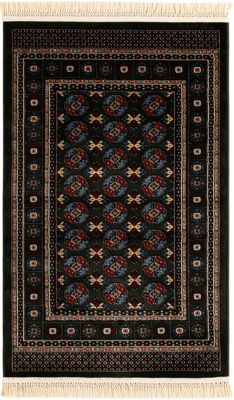 Dark Green 3' 1 x 5' 3 Tekke Rectangle Area Rug Classic Traditional Vintage Design Carpet for Living Rooms, Dining, Bedrooms, Office Space for Sale at Rug Engine