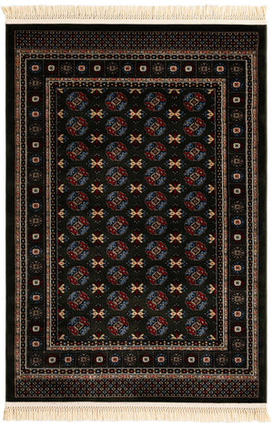 Dark Green 4' 1 x 6' 1 Tekke Rectangle Area Rug Classic Traditional Vintage Design Carpet for Living Rooms, Dining, Bedrooms, Office Space for Sale at Rug Engine