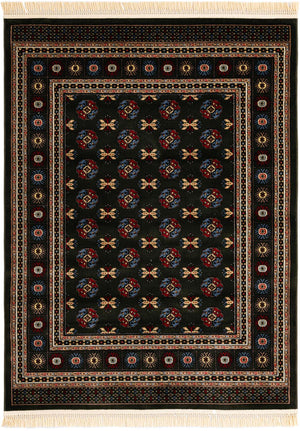 Dark Green 5' 3 x 7' 1 Tekke Rectangle Area Rug Classic Traditional Vintage Design Carpet for Living Rooms, Dining, Bedrooms, Office Space for Sale at Rug Engine