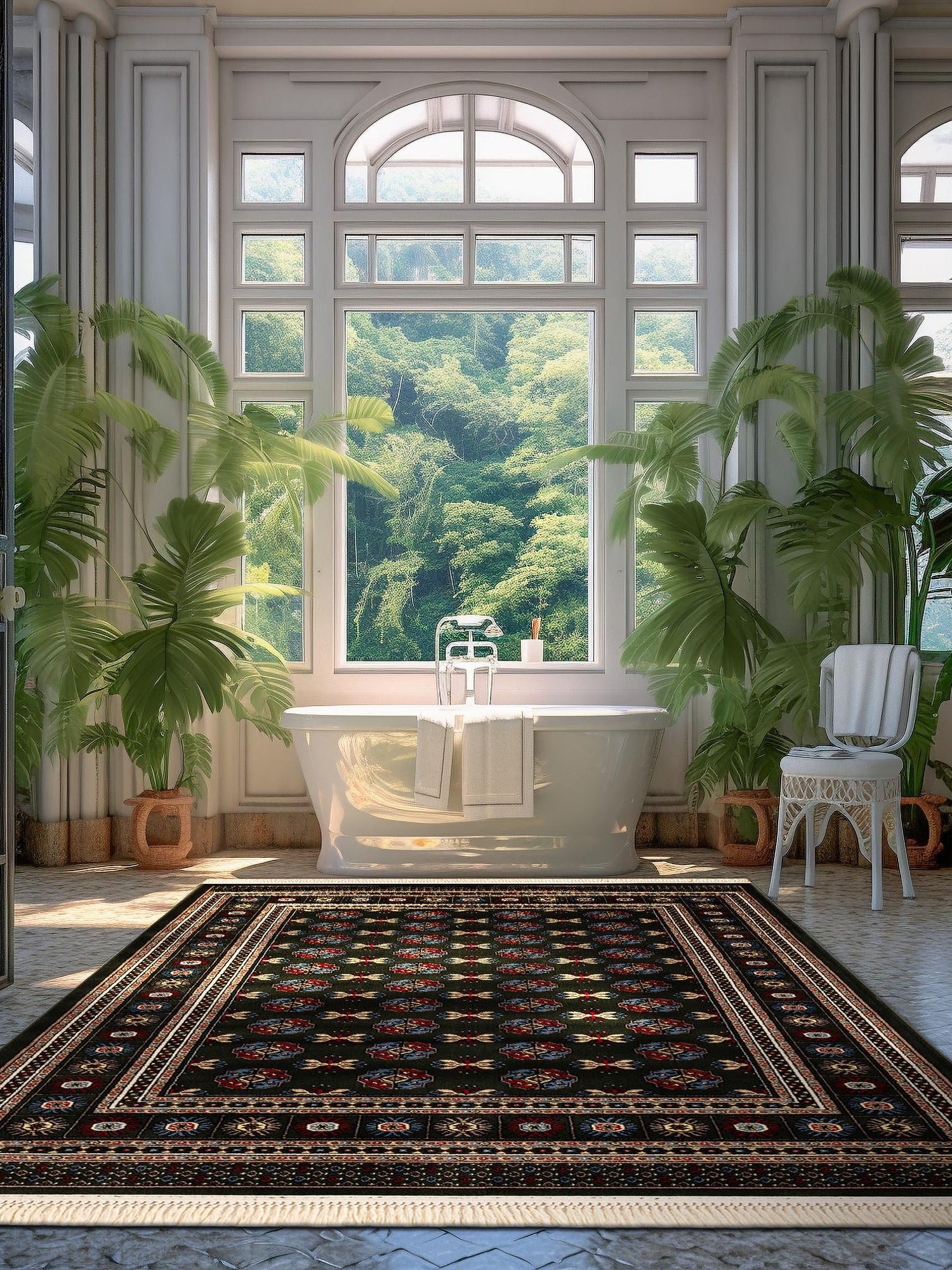 Dark Green 10' x 14' 1 Tekke Rectangle Area Rug Classic Traditional Vintage Design Carpet for Living Rooms, Dining, Bedrooms, Office Space for Sale at Rug Engine