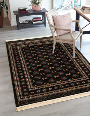 Dark Green 3' 1 x 5' 3 Tekke Rectangle Area Rug Classic Traditional Vintage Design Carpet for Living Rooms, Dining, Bedrooms, Office Space for Sale at Rug Engine