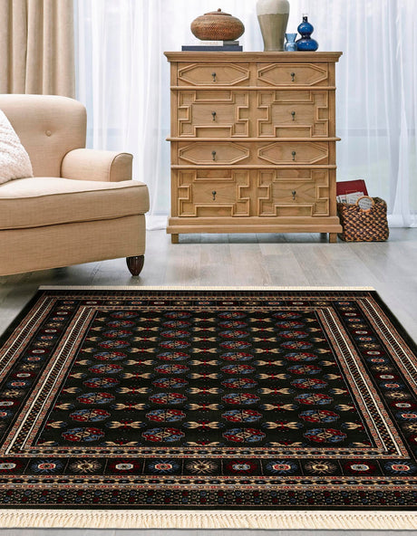 Dark Green 3' 1 x 5' 3 Tekke Rectangle Area Rug Classic Traditional Vintage Design Carpet for Living Rooms, Dining, Bedrooms, Office Space for Sale at Rug Engine