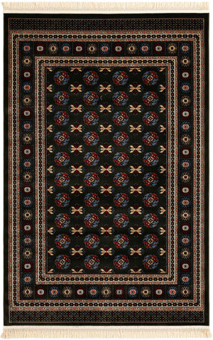 Dark Green 5' 3 x 8' Tekke Rectangle Area Rug Classic Traditional Vintage Design Carpet for Living Rooms, Dining, Bedrooms, Office Space for Sale at Rug Engine