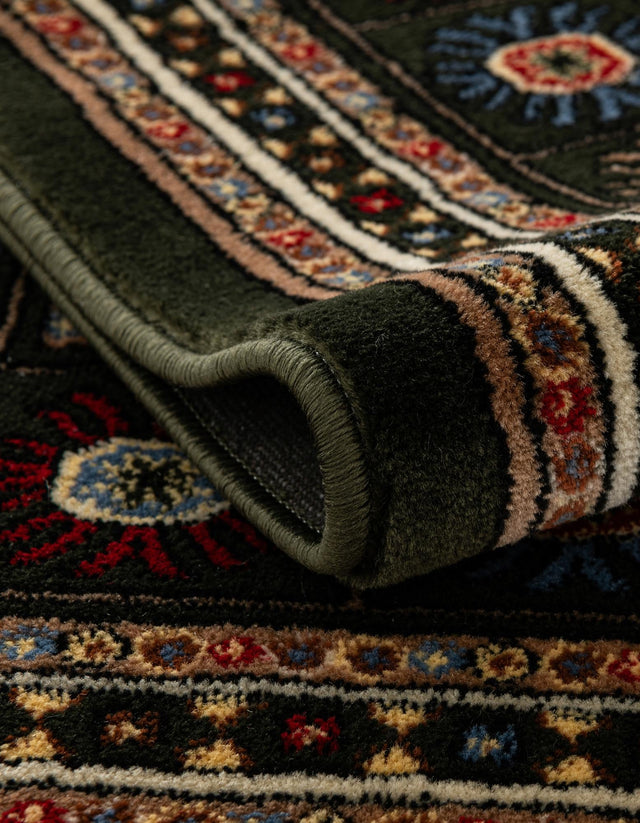 Dark Green 2' x 8' Tekke Runner Area Rug Classic Traditional Vintage Design Carpet for Living Rooms, Dining, Bedrooms, Office Space for Sale at Rug Engine