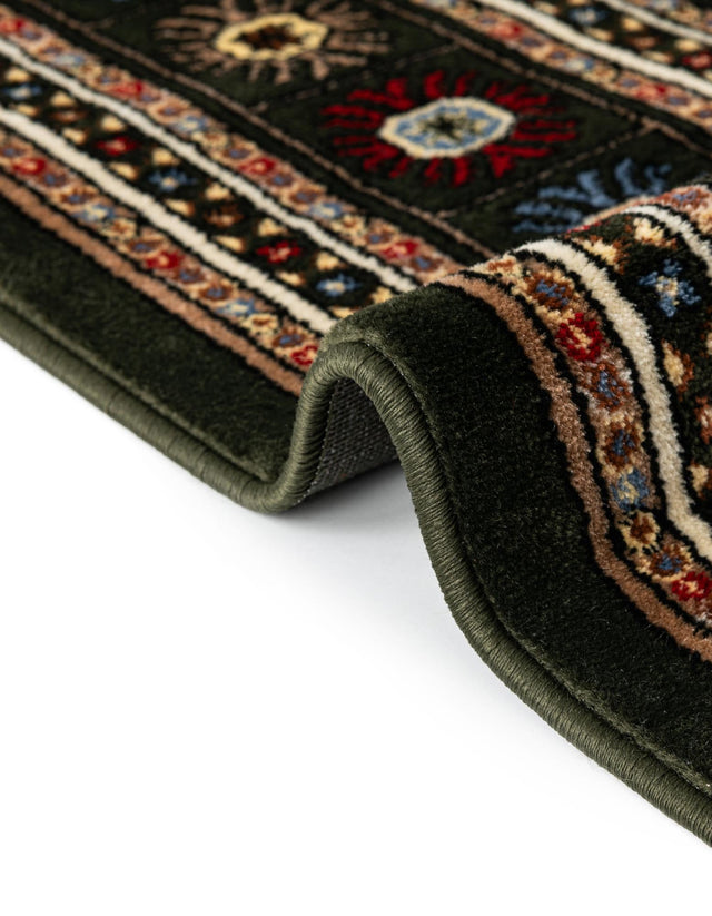 Dark Green 2' x 8' Tekke Runner Area Rug Classic Traditional Vintage Design Carpet for Living Rooms, Dining, Bedrooms, Office Space for Sale at Rug Engine
