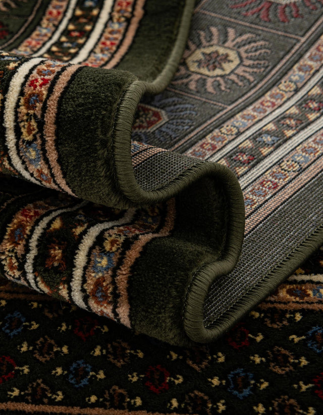 Dark Green 2' x 8' Tekke Runner Area Rug Classic Traditional Vintage Design Carpet for Living Rooms, Dining, Bedrooms, Office Space for Sale at Rug Engine
