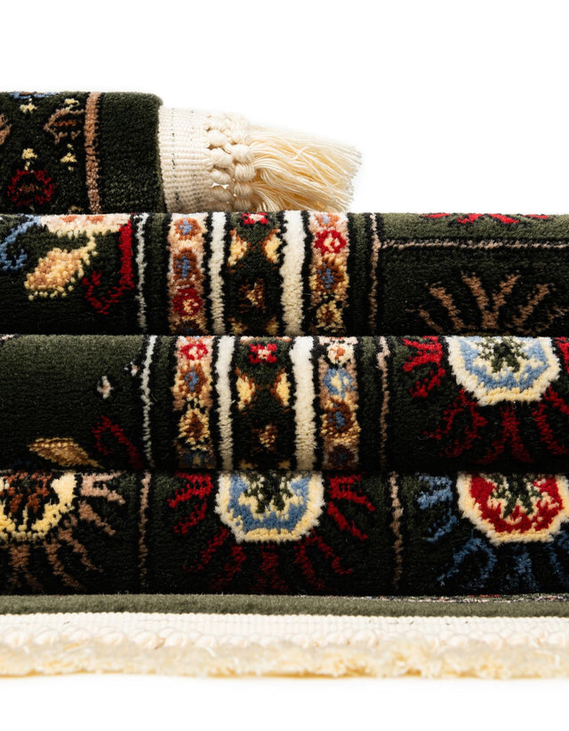 Dark Green 2' x 8' Tekke Runner Area Rug Classic Traditional Vintage Design Carpet for Living Rooms, Dining, Bedrooms, Office Space for Sale at Rug Engine