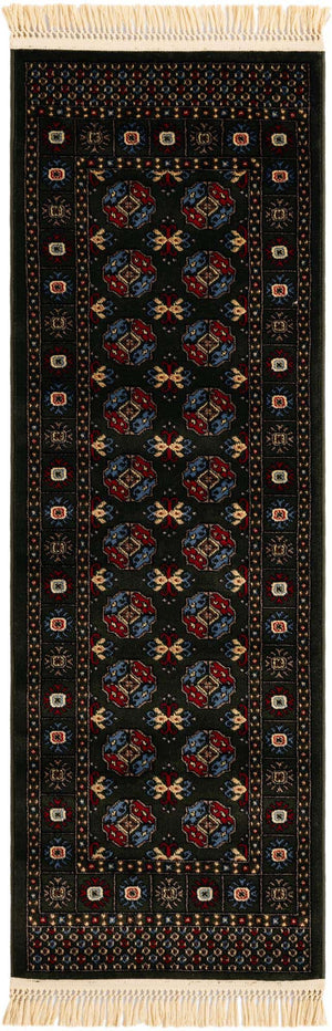 Dark Green 2' x 6' 1 Tekke Runner Area Rug Classic Traditional Vintage Design Carpet for Living Rooms, Dining, Bedrooms, Office Space for Sale at Rug Engine