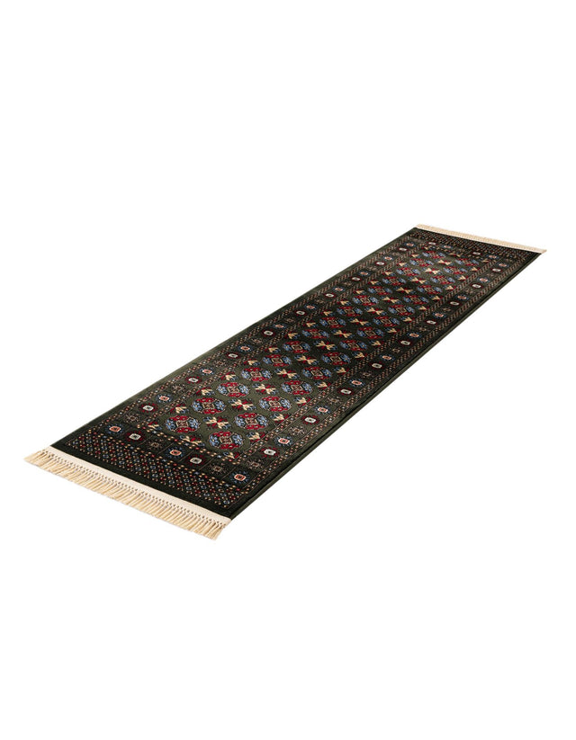 Dark Green 2' x 8' Tekke Runner Area Rug Classic Traditional Vintage Design Carpet for Living Rooms, Dining, Bedrooms, Office Space for Sale at Rug Engine