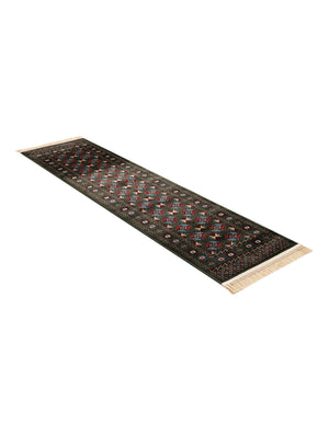 Dark Green 2' x 8' Tekke Runner Area Rug Classic Traditional Vintage Design Carpet for Living Rooms, Dining, Bedrooms, Office Space for Sale at Rug Engine