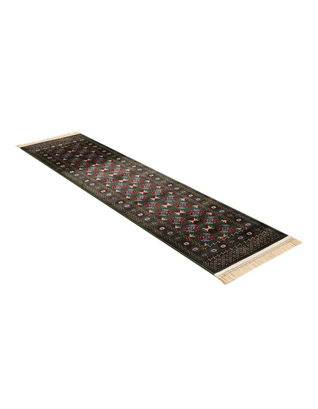 Dark Green 2' x 8' Tekke Runner Area Rug Classic Traditional Vintage Design Carpet for Living Rooms, Dining, Bedrooms, Office Space for Sale at Rug Engine