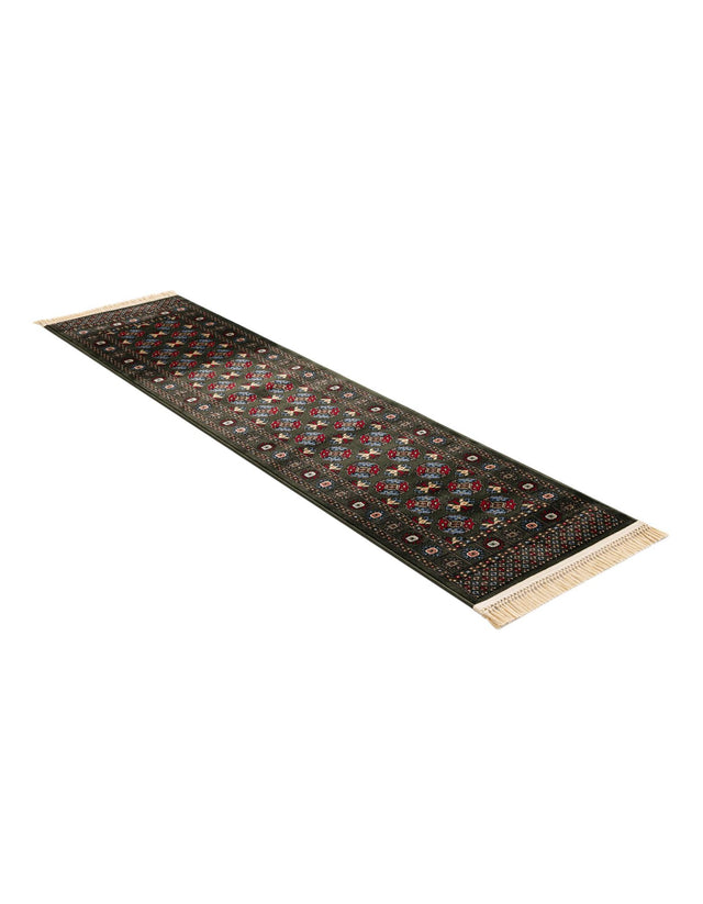 Dark Green 2' x 8' Tekke Runner Area Rug Classic Traditional Vintage Design Carpet for Living Rooms, Dining, Bedrooms, Office Space for Sale at Rug Engine
