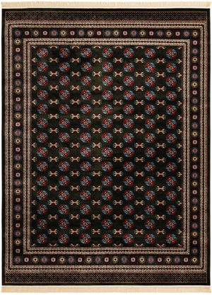 Dark Green 9' x 12' Tekke Rectangle Area Rug Classic Traditional Vintage Design Carpet for Living Rooms, Dining, Bedrooms, Office Space for Sale at Rug Engine