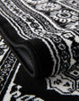 Black and White 3' 1 x 3' 1 Tekke Round Area Rug Classic Traditional Vintage Design Carpet for Living Rooms, Dining, Bedrooms, Office Space for Sale at Rug Engine