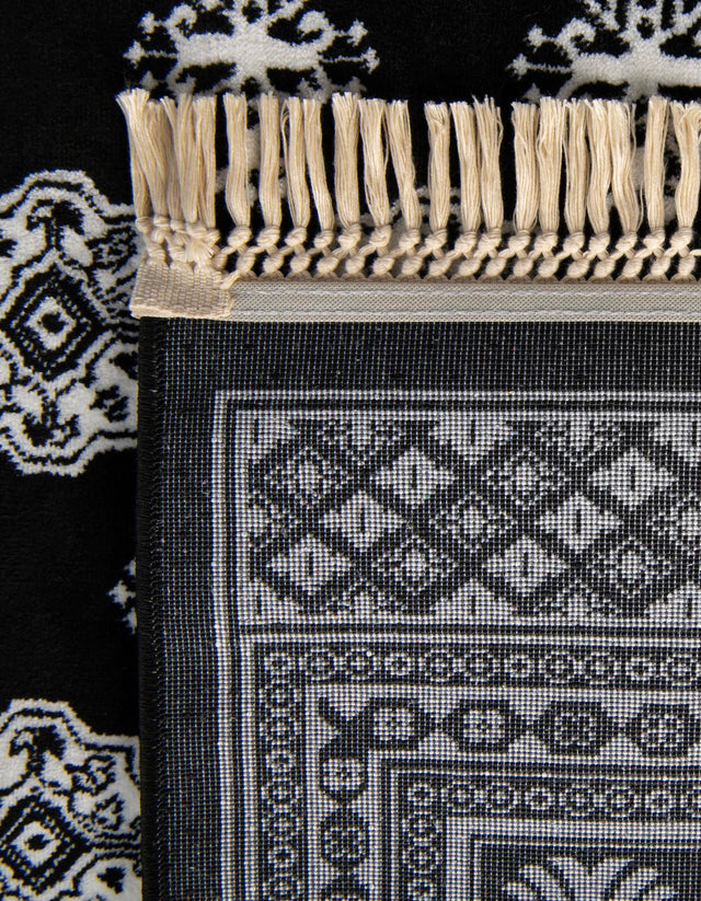 Black and White 2' 7 x 10' Tekke Runner Area Rug Classic Traditional Vintage Design Carpet for Living Rooms, Dining, Bedrooms, Office Space for Sale at Rug Engine