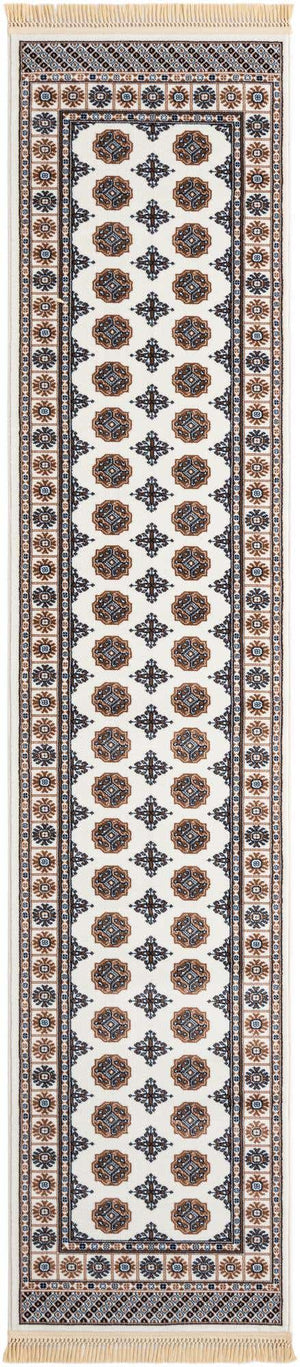 Ivory 2' 7 x 12' Tekke Runner Area Rug Classic Traditional Vintage Design Carpet for Living Rooms, Dining, Bedrooms, Office Space for Sale at Rug Engine