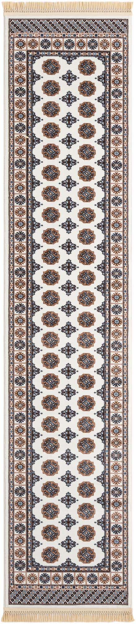 Ivory 2' 7 x 12' Tekke Runner Area Rug Classic Traditional Vintage Design Carpet for Living Rooms, Dining, Bedrooms, Office Space for Sale at Rug Engine