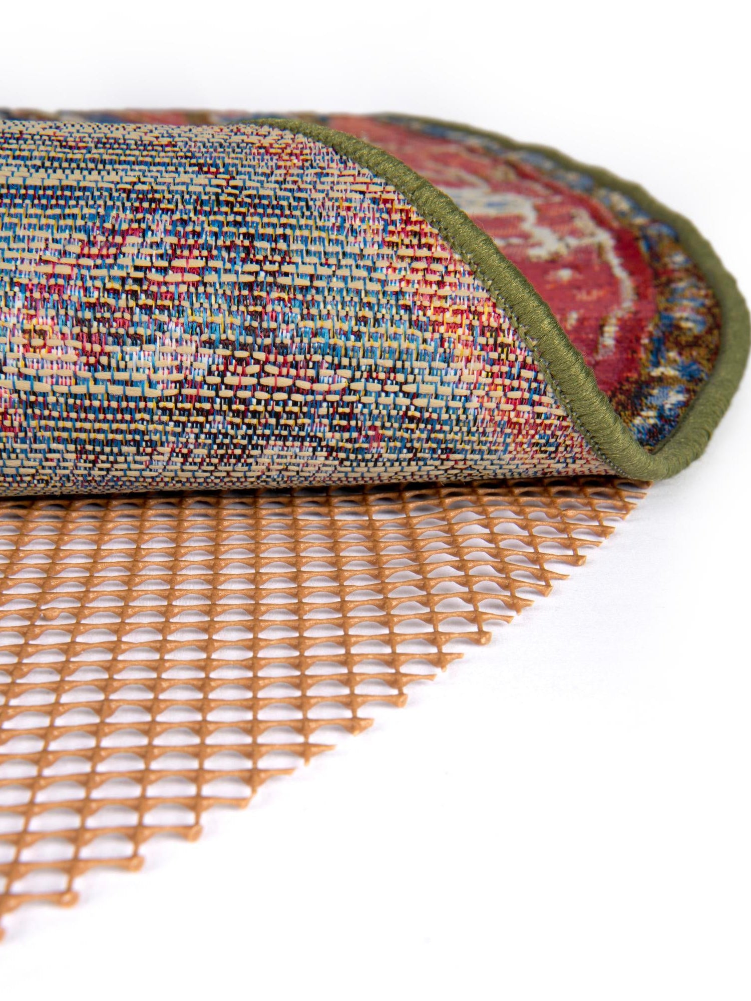 Brown 4' 11 x 7' 10 Outdoor Oval Area Rug Pad Floor Protection Pad for Under Rugs & Carpet Weather Resistant for Patio, Deck, Terrace, Balcony, Porch