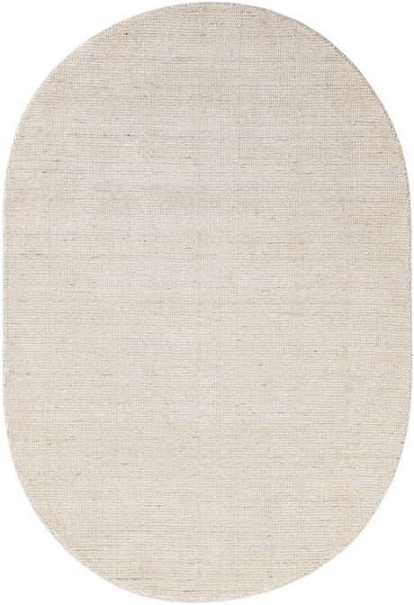 Vanilla Bean 4' 1 x 6' 1 Jill Zarin English Manor Oval Area Rug 100% Premium Natural Wool Handwoven Carpet for Living Rooms, Office Space, Bedrooms, Dorms for Sale at Rug Engine