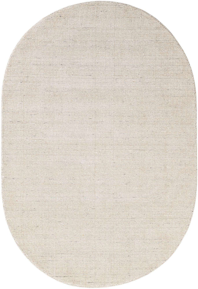 Vanilla Bean 4' 1 x 6' 1 Jill Zarin English Manor Oval Area Rug 100% Premium Natural Wool Handwoven Carpet for Living Rooms, Office Space, Bedrooms, Dorms for Sale at Rug Engine