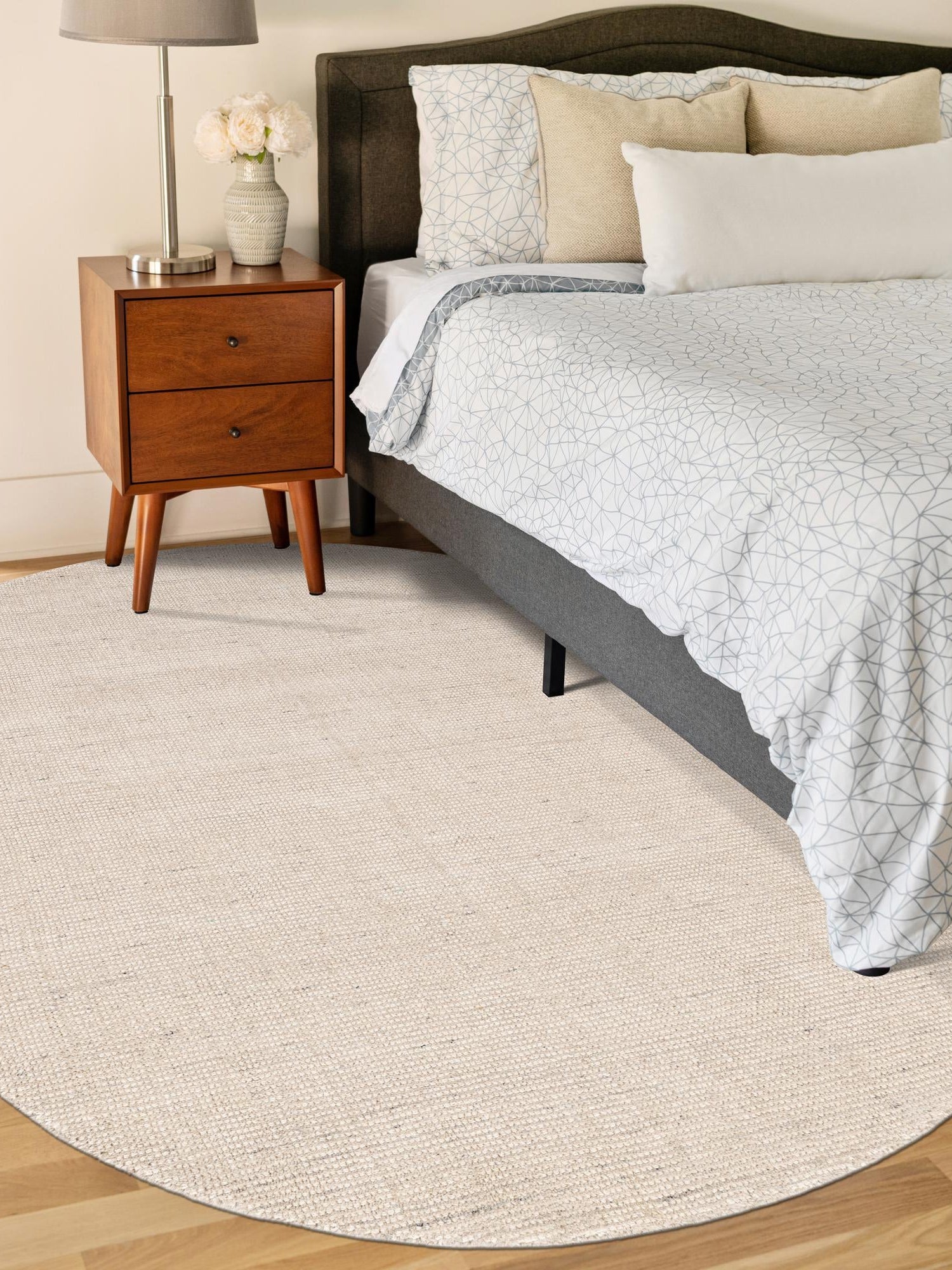 Vanilla Bean 4' 1 x 6' 1 Jill Zarin English Manor Oval Area Rug 100% Premium Natural Wool Handwoven Carpet for Living Rooms, Office Space, Bedrooms, Dorms for Sale at Rug Engine