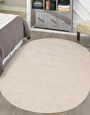 Vanilla Bean 2' x 3' 1 Jill Zarin English Manor Oval Area Rug 100% Premium Natural Wool Handwoven Carpet for Living Rooms, Office Space, Bedrooms, Dorms for Sale at Rug Engine