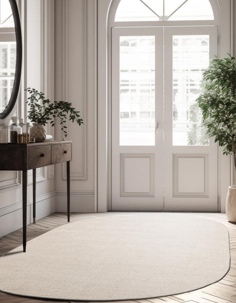 Vanilla Bean 2' x 3' 1 Jill Zarin English Manor Oval Area Rug 100% Premium Natural Wool Handwoven Carpet for Living Rooms, Office Space, Bedrooms, Dorms for Sale at Rug Engine