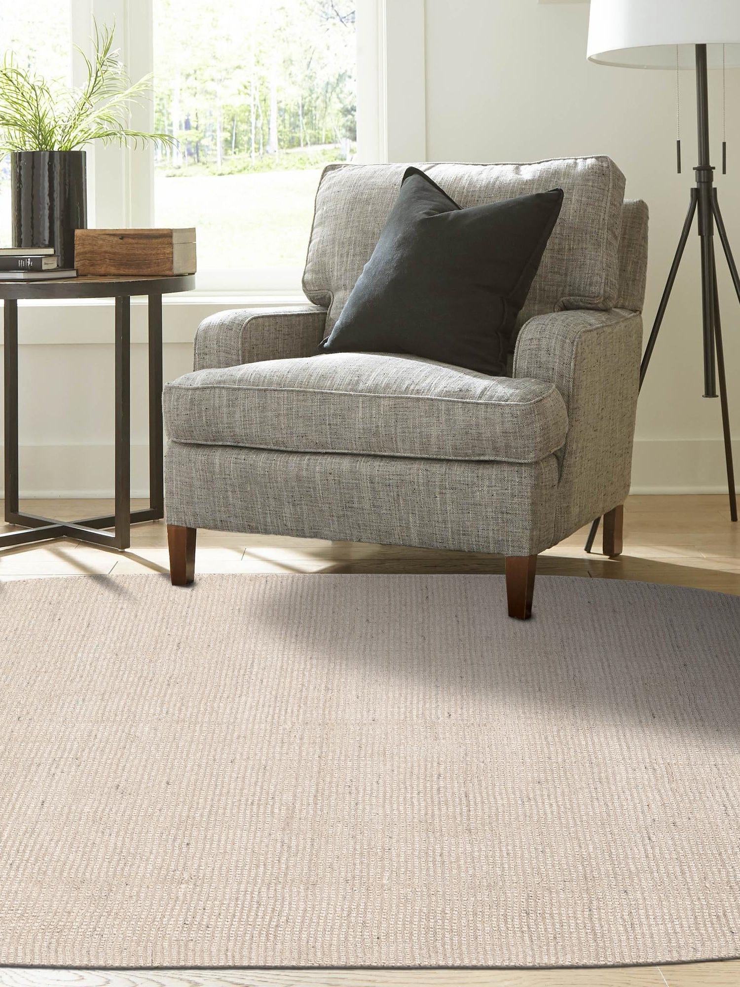 Vanilla Bean 7' 10 x 10' Jill Zarin English Manor Oval Area Rug 100% Premium Natural Wool Handwoven Carpet for Living Rooms, Office Space, Bedrooms, Dorms for Sale at Rug Engine