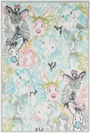 Multicolor 2' 2 x 3' 1 Whimsy Kids Rectangle Rug