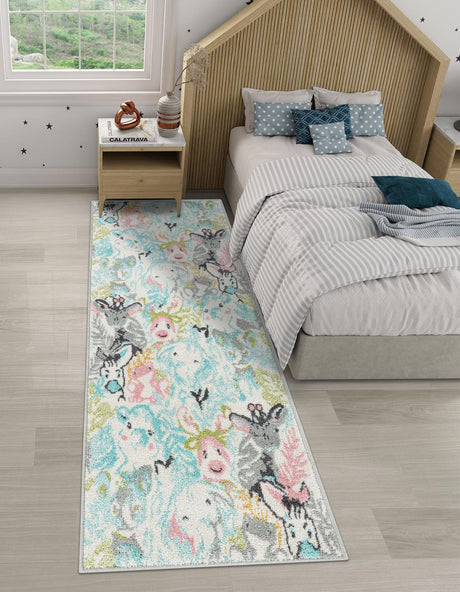 Multicolor 2' 2 x 6' 1 Whimsy Kids Runner Rug