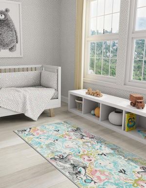Multicolor 2' 2 x 6' 1 Whimsy Kids Runner Rug