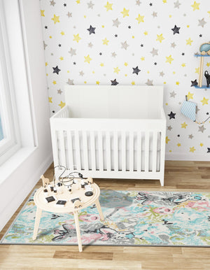 Multicolor 2' 2 x 6' 1 Whimsy Kids Runner Rug