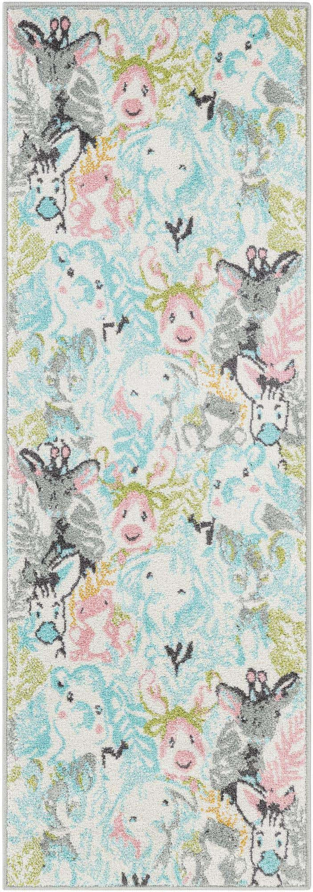 Multicolor 2' 2 x 6' 1 Whimsy Kids Runner Rug