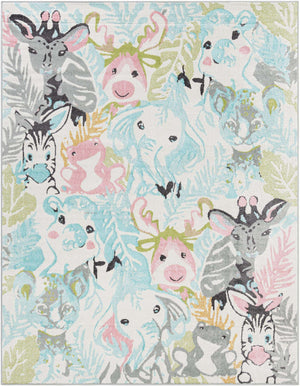 Multicolor 8' x 10' Whimsy Kids Rectangle Rug