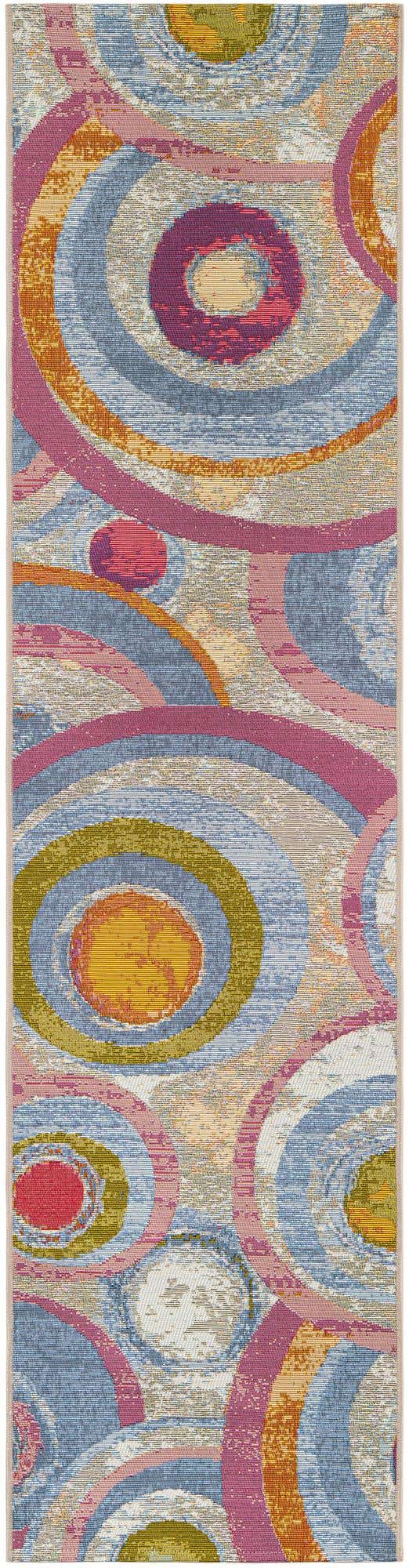 Multicolor 2' x 8' Outdoor Modern Runner Area Rug Weather Resistant for Patio, Deck, Terrace, Balcony, Porch 100% Polypropylene Modern Outside Carpet for Sale at Rug Engine