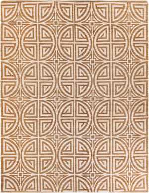 Light Brown and Ivory 9' x 12' Chenille Jute Rectangle Area Rug Vintage Distressed Boho All Natural Eco-Friendly Sustainable Carpet for Living Dining Office Dorm Rooms for Sale at Rug Engine