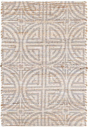 Gray and Ivory 2' x 3' 1 Chenille Jute Rectangle Area Rug Vintage Distressed Boho All Natural Eco-Friendly Sustainable Carpet for Living Dining Office Dorm Rooms for Sale at Rug Engine
